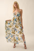 BLUE FLOWER BEACH DRESS
